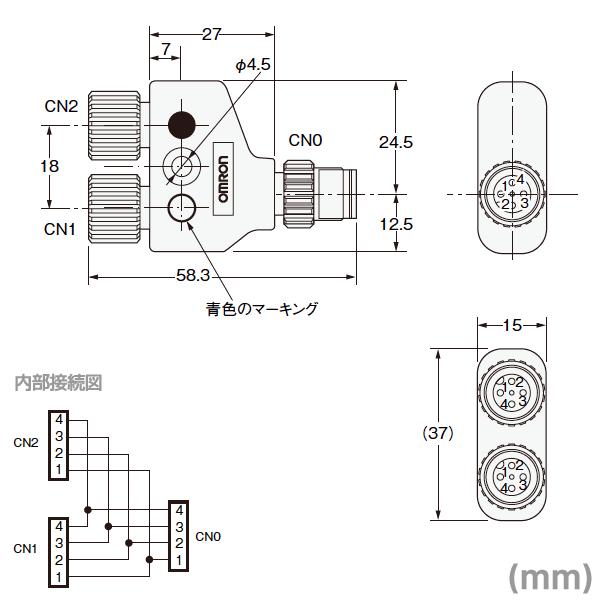 オムロン オムロン(OMRON) XS2R-D426-5 丸型防水コネクタ(M12 オムロン オムロン(OMRON) XS2R-D426-5 丸型防水コネクタ(M12