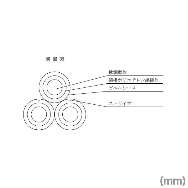 取寄 矢崎総業/YAZAKI CVT 14sq 柔らか電線 600V耐圧電線 架橋ポリエチレン絶縁ビニルシースケーブル (切り売り10ｍ〜) SD｜angelhamshopjapan｜02