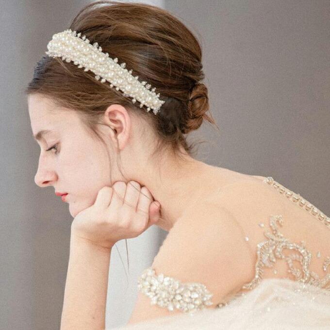 カチューシャ カチューム パール ヘッドドレス 結婚式 パーティー ヘッドドレス 髪飾りー ウェディング小物 パール髪飾り Ac130jd Ac130 アンジェリア 通販 Yahoo ショッピング