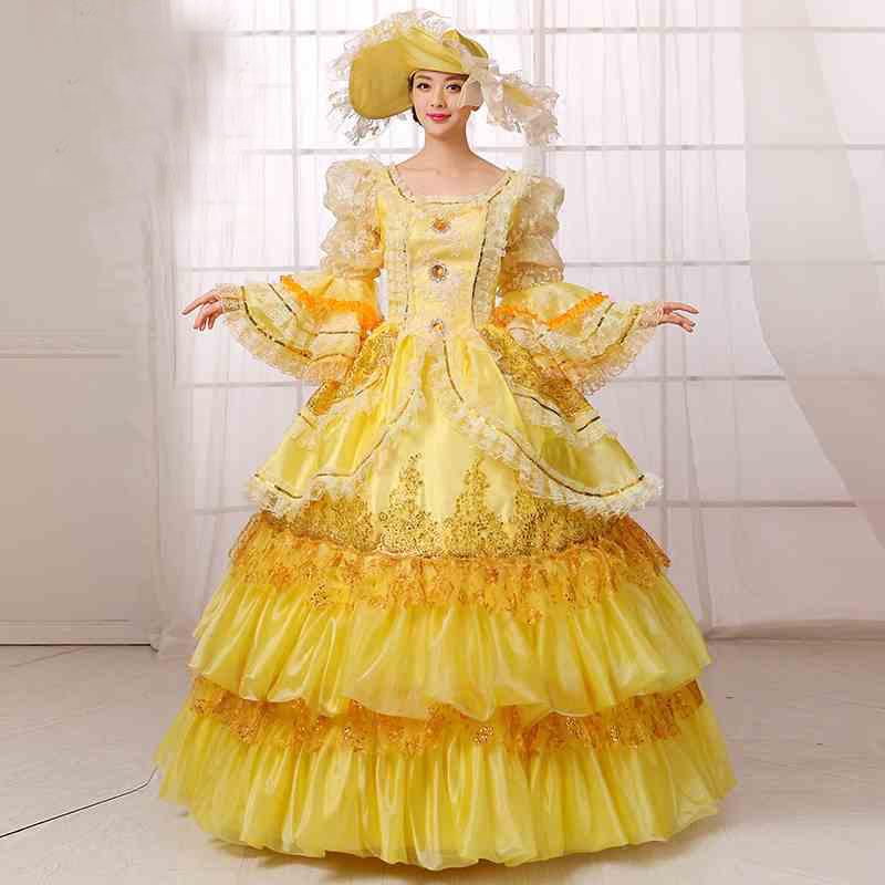 新版 中世貴族風 レディース 刺繍 ワンピース ロングドレス お姫様カラードレス 豪華なドレス プリンセスライン ステージ衣装 舞台衣装用 王族服 オペラ声楽 福袋 美しい Www Maxipiso Com Ar