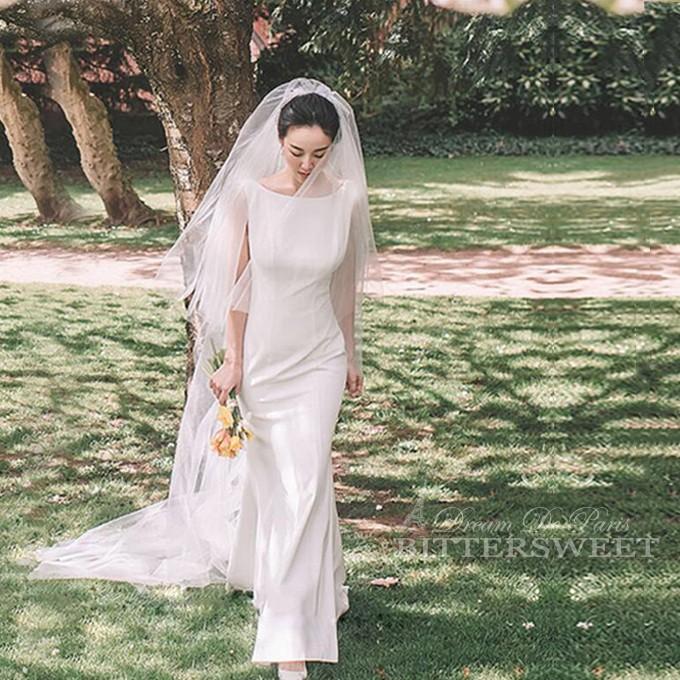 ノースリーブ ウェディングドレス ウエディングドレス ワンピース マーメイド トレーン ファスナー アセテート S Xl トレーン約６０cm Wd137 Wd137 アンジェリア 通販 Yahoo ショッピング