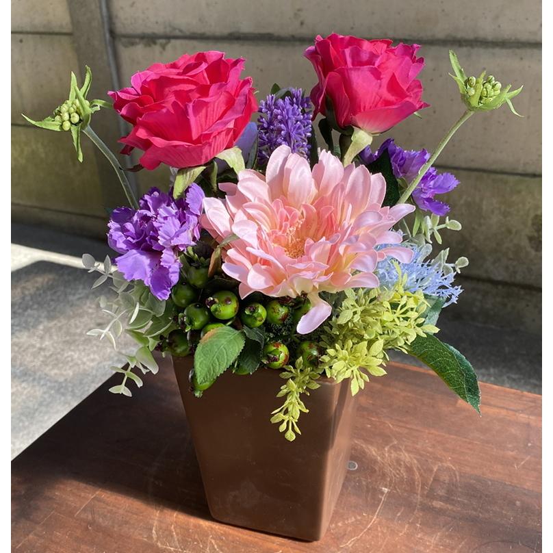 光触媒 アートフラワー 造花 フラワーアレンジ 705 誕生日 記念日 母の日 ギフト