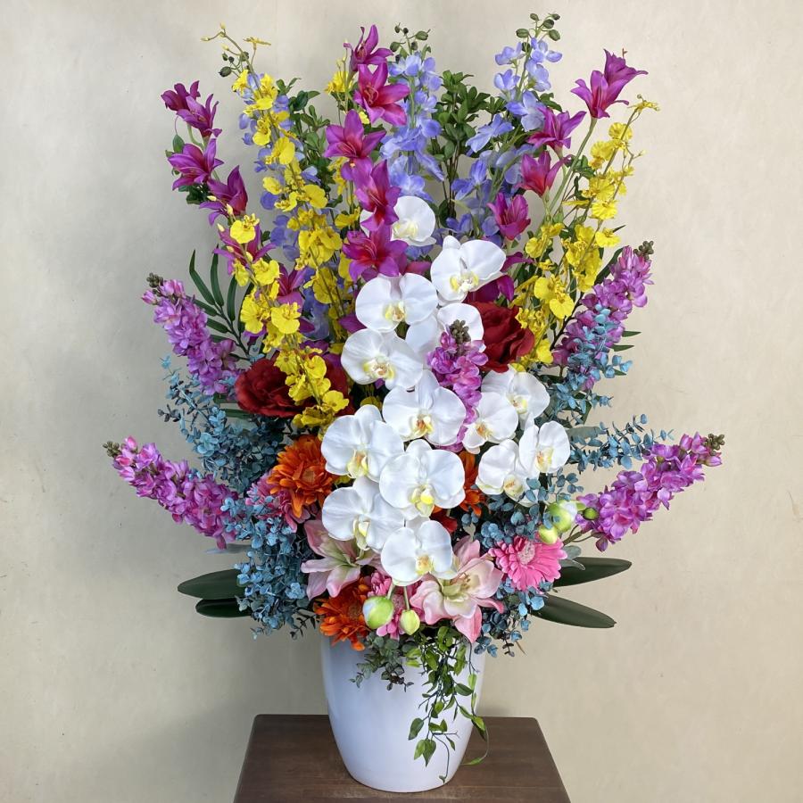 演壇花 花瓶花 光触媒 造花 フラワーアレンジ819 胡蝶蘭 壇上花タイプ