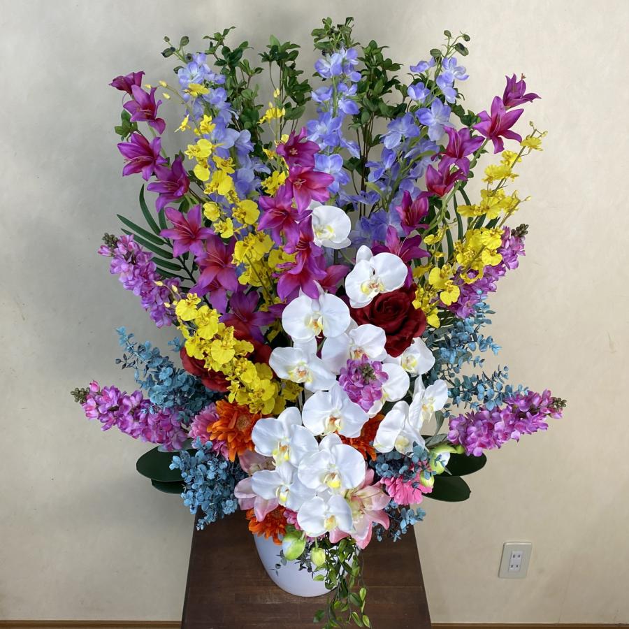 演壇花 花瓶花 光触媒 造花 フラワーアレンジ819 胡蝶蘭 壇上花タイプ