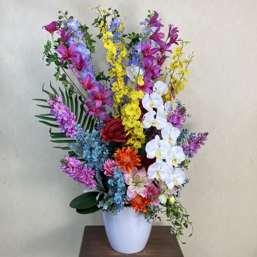 演壇花 花瓶花 光触媒 造花 フラワーアレンジ819 胡蝶蘭 壇上花タイプ