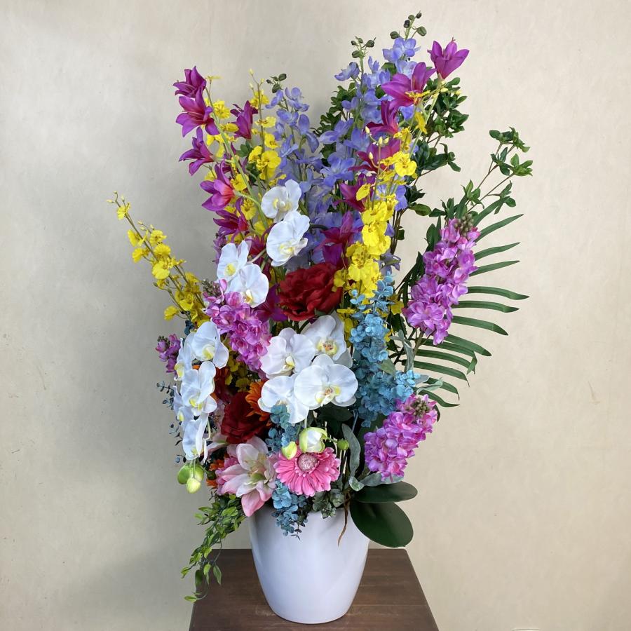 演壇花 花瓶花 光触媒 造花 フラワーアレンジ819 胡蝶蘭 壇上花タイプ