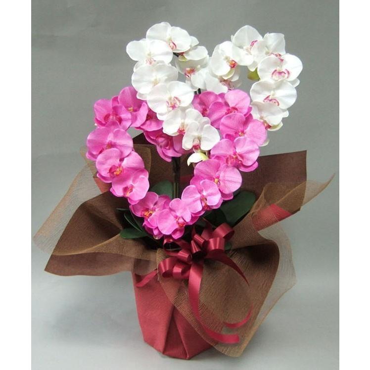 光触媒アートフラワー・ハート胡蝶蘭（淡いピンク）
