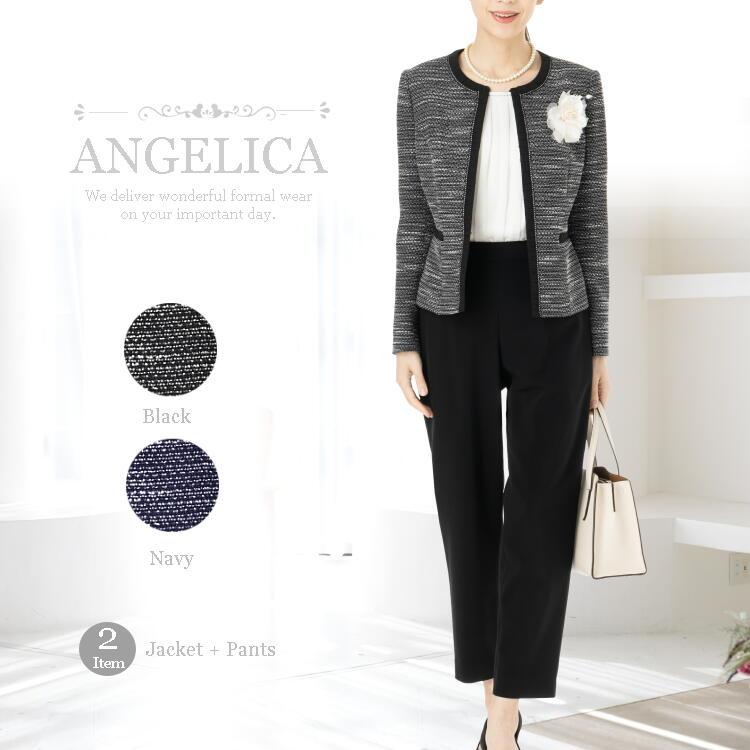 セレモニースーツ レディース パンツ スーツ 卒業式 母 服 服装 ママ