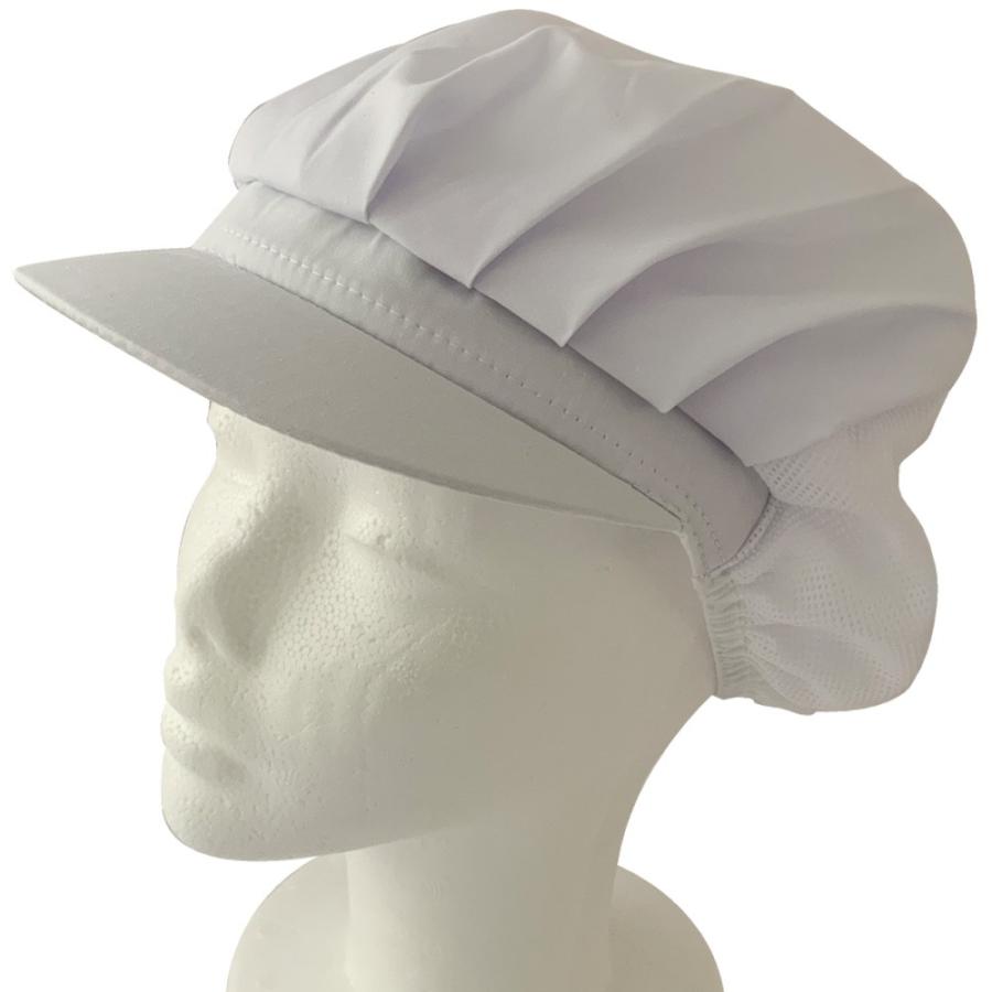 つば付き 衛生帽子 メッシュ キッチン クリーンキャップ 3個