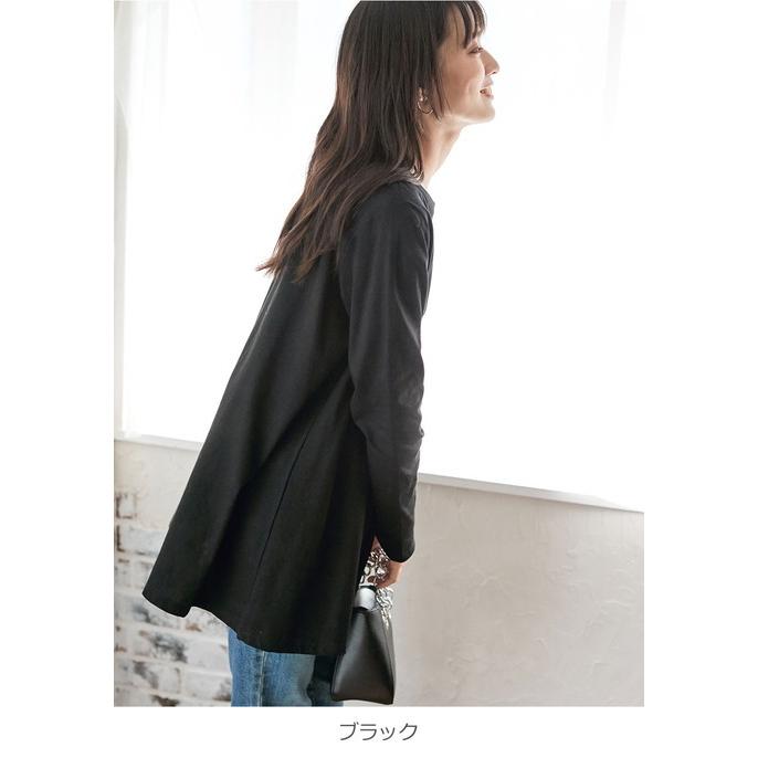 綿100% マタニティ 服 トップス Aライン フレア Tシャツ 授乳服 妊婦服 長袖 授乳ケープ 無地 長そで ゆったり 大きいサイズ|ANGELIEBE |15