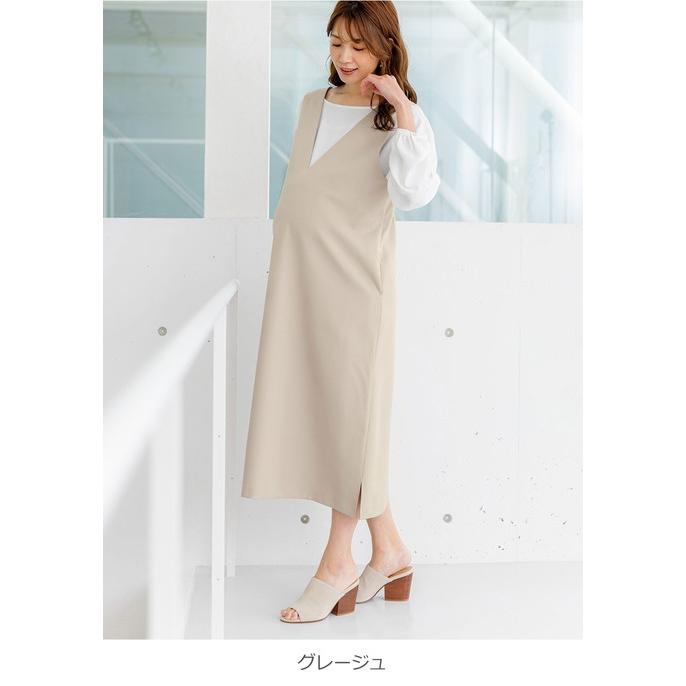 さ*う様 ANGELIEBE マタニティ 授乳服 ワンピース ANGELIEBE（エンジェリーベ） マタニティ ワンピース 夏 ジャンスカ V
