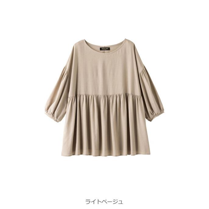 SALE 授乳服 マタニティ 服 ブラウス トップス コットン リネン ティアード 妊婦服 オフィス 通勤 仕事服 きれいめ 無地 シャツ 綿 麻｜angeliebe｜20