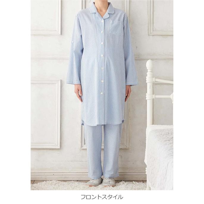 綿100％ マタニティ パジャマ 長袖 前開き 授乳服 サラっと快適  