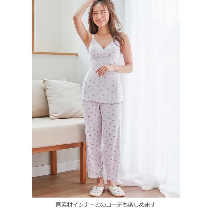 マタニティパジャマ　半袖⑧ マタニティ パジャマ 半袖 授乳服 抗菌 防臭 ローズマダム 小花柄