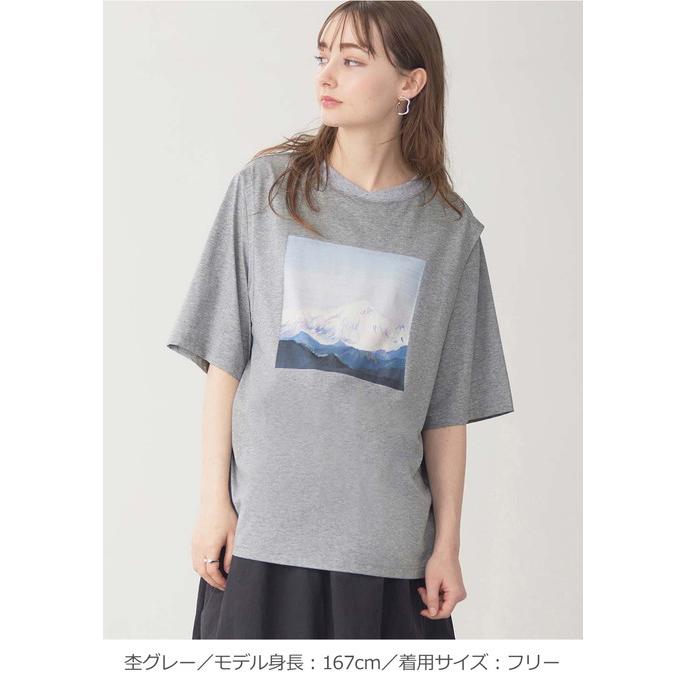 マタニティ トップス 半袖 授乳服 綿 Ｔシャツ イラストプリント カシュクール 妊婦服 仕事服 通勤 オフィス キレイめ 無地 ママ｜angeliebe｜16