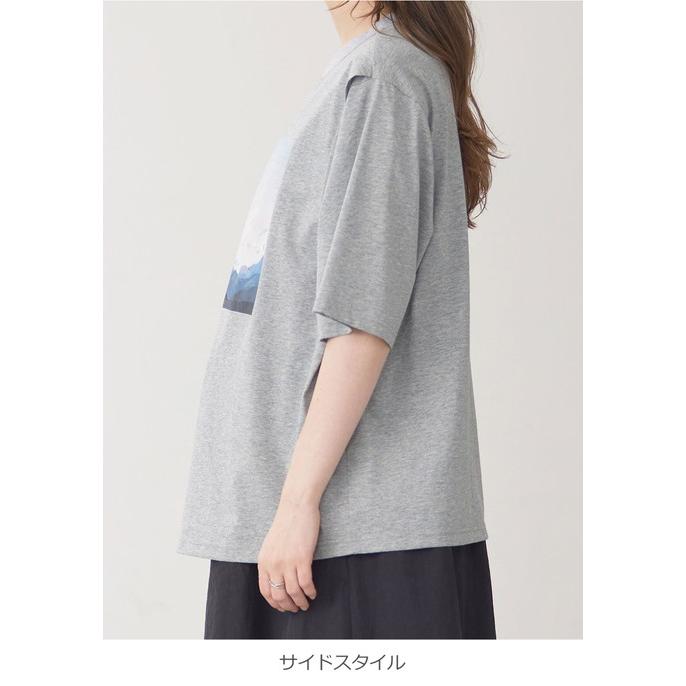 マタニティ トップス 半袖 授乳服 綿 Ｔシャツ イラストプリント カシュクール 妊婦服 仕事服 通勤 オフィス キレイめ 無地 ママ｜angeliebe｜10