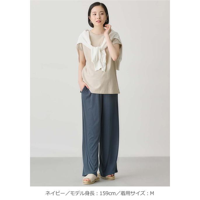 ANGELIEBE エンジェリーベ マタニティ パンツ ゆったり ワイド ANGELIEBE エンジェリーベ マタニティ パンツ ゆったり ワイド