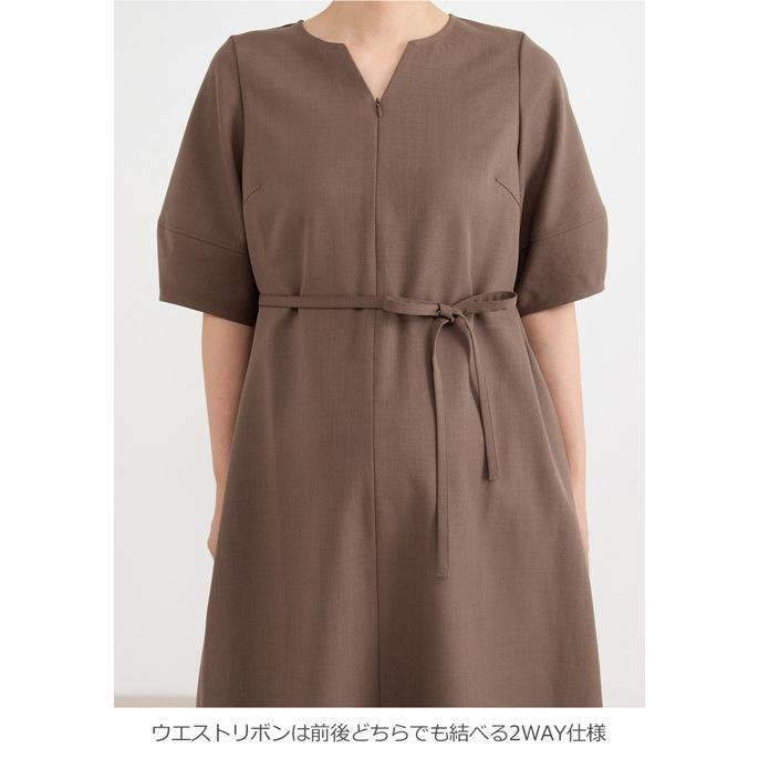 マタニティワンピース ランタンスリーブ 五分袖 産前産後 Rosemadame 紫外線対策 エンジェリーベの画像