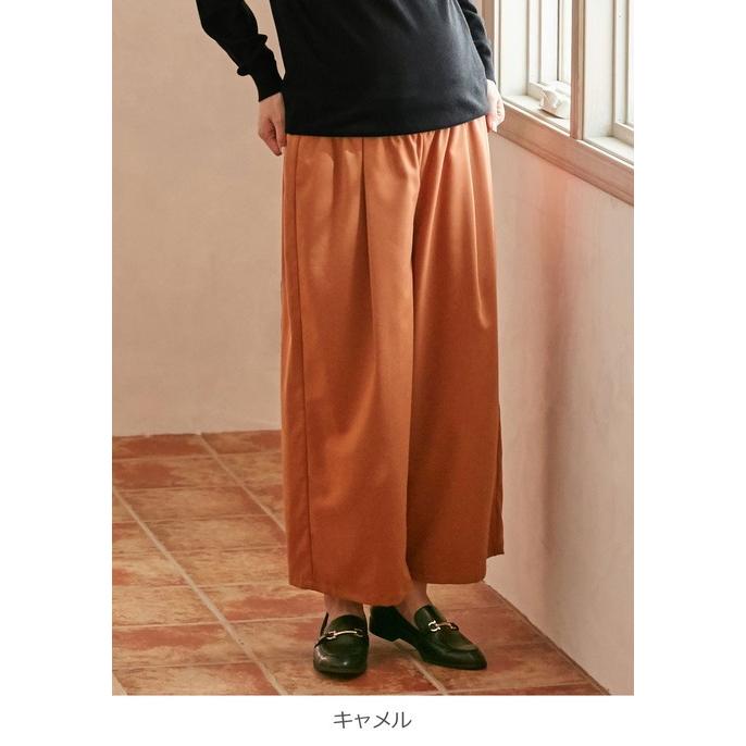 マタニティ パンツ 産前産後対応 T/Rツイルタックワイドパンツ マタニティ パンツ ずぼん ズボン ボトムス 妊婦服 マタニティー｜angeliebe｜05