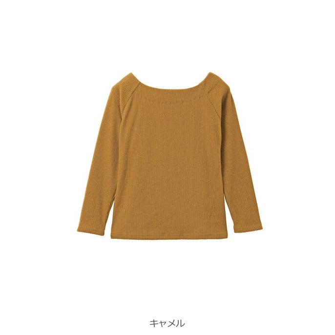 授乳服 マタニティ 服 トップス  授乳口付 起毛リブスクエアネックニットソートップス ウェア ウエア 産前 産後 妊婦服｜angeliebe｜13