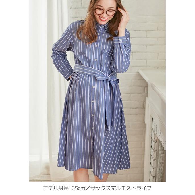 SALE 授乳服 マタニティ 服 ワンピース 授乳しやすい コットン先染めギンガム／ストライプワンピース 産前 産後 妊婦服 マタニティワンピース｜angeliebe｜07