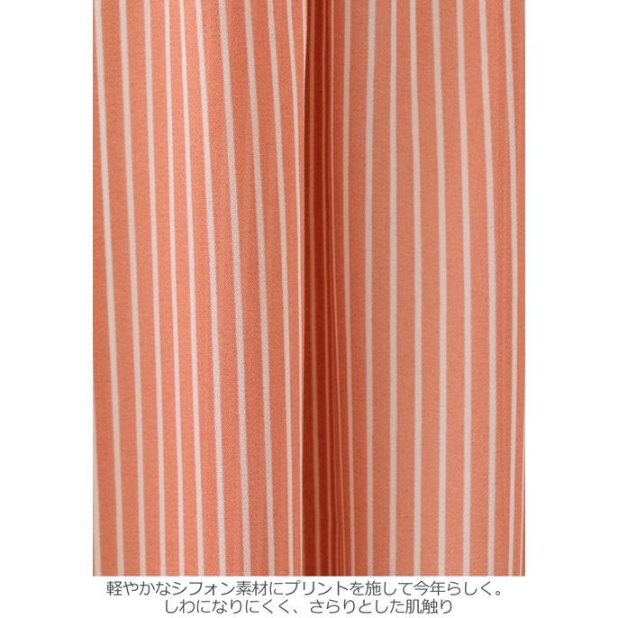 SALE マタニティ 服 スカート 産前産後対応 シフォンストライプギャザースカート 産前 産後 妊婦服 マタニティーウェア マタニティ 服|ANGELIEBE |01