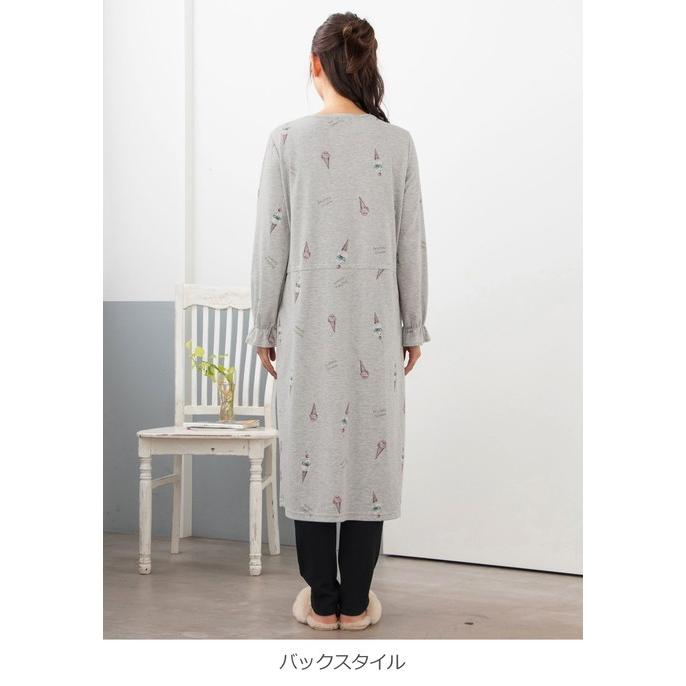 前開き マタニティ 服 パジャマ Mutti Ei 授乳口付 スムースアイスクリームプリント 無地パンツ2wayパジャマ マタニティパジャマ 長袖 妊婦服 マタニティ授乳服ベビー Angeliebe 通販 Paypayモール