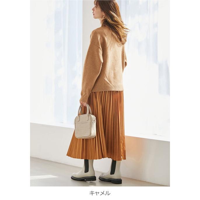ANGELIEBE マタニティ スカート 産前産後対応 サテンプリーツ ANGELIEBE マタニティ スカート 産前産後対応 サテンプリーツ