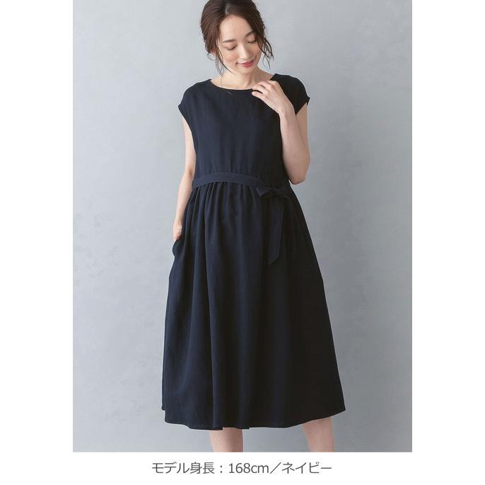 ANGELIEBE 授乳服 マタニティ ワンピース 授乳口付テンセル麻 ANGELIEBE 授乳服 マタニティ ワンピース 授乳口付テンセル麻