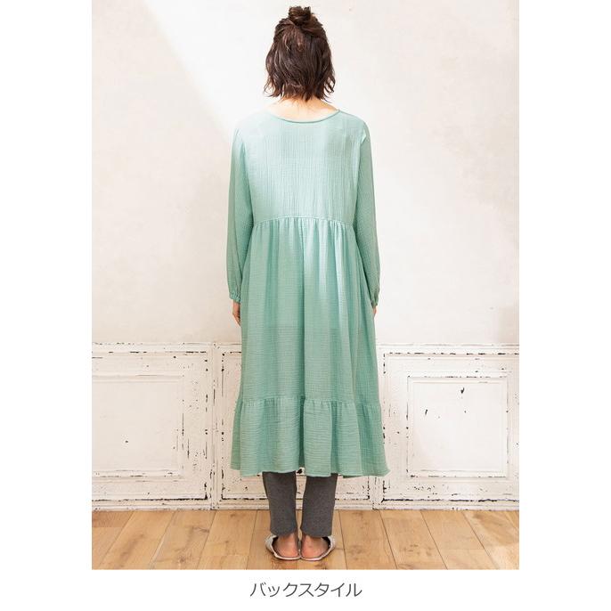 授乳服 マタニティ パジャマ レギンス セット Wガーゼ裾ティアード3wayワンピース 産後も使えるレギンス 妊婦服 長袖 マタニティパジャマ マタニティ授乳服ベビー Angeliebe 通販 Paypayモール