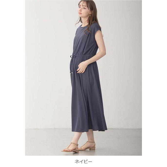 マタニティ ワンピース 授乳服 授乳口付 産前産後 汗染み防止 服 天竺 妊婦服 半袖 ロングワンピ 春 夏 エンジェリーベ |  | 14
