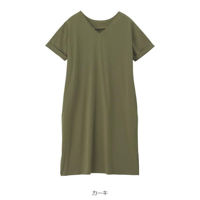 SALE 制菌 防臭加工 前後2WAY 授乳服 マタニティ 服 ワンピース 天竺 カットソー Vネック ワンピース 妊婦服 半袖 マタニティワンピース｜angeliebe｜19