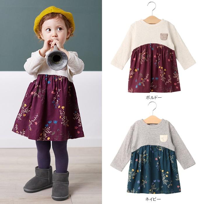 ベビー 日本製 Pample Mousse 切替花柄ワンピース ベビー 赤ちゃん ベビー服 女の子 おんなのこ ウェア ウエア ワンピース Angeliebe Paypayモール店 通販 Paypayモール