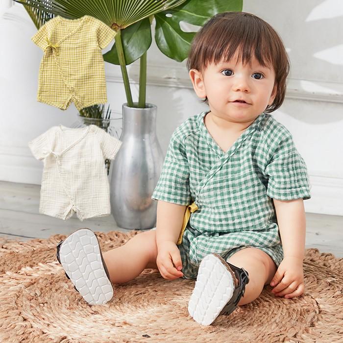 ベビー服 半袖 綿100 Ampersand ｗ ガーゼ ベビー コンビ肌着 赤ちゃん 男の子 女の子 肌着 春 夏 出産準備 ゆったり おしゃれ Angeliebe 通販 Yahoo ショッピング