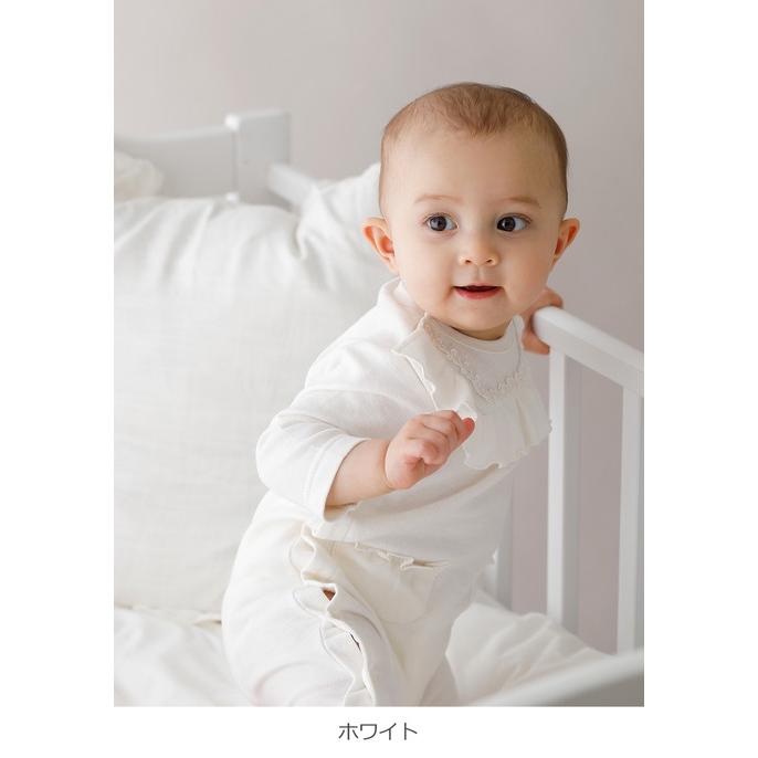 kids zoo（キッズズー） ベビー服 ロンパース 70 長袖 セレモニー 白 