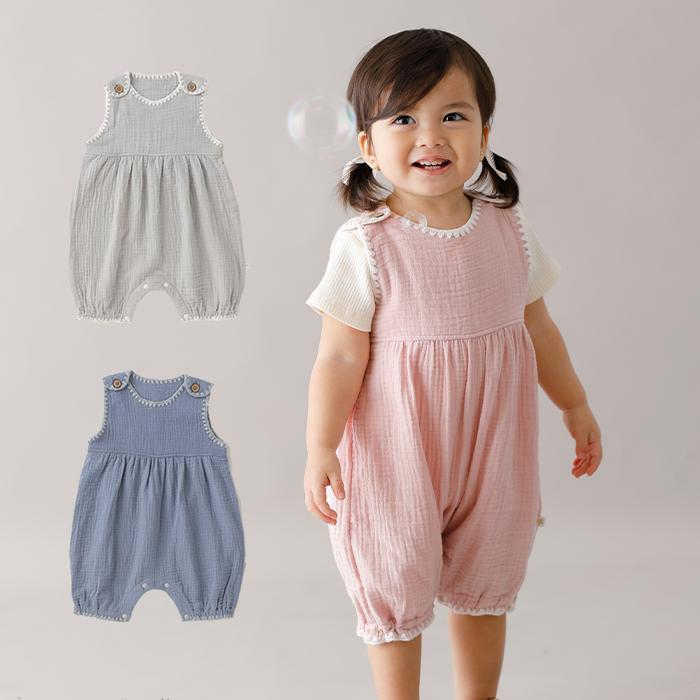 ベビー服 ロンパース ノースリーブ 袖なし つなぎ 男の子 女の子