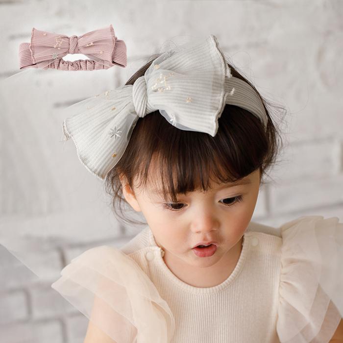 赤ちゃん ヘアバンド Coto Cotte お星様キラキラヘアバンド リボン 新生児 ヘアーバンド ヘア