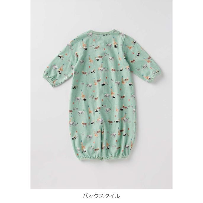 LaStella（ラステラ） 新生児 綿100％ 服 総柄 2WAYオール ベビー服