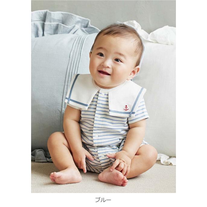 ベビー服 男の子 おしゃれ ロンパース 夏 セーラー おとこのこ 男児 70