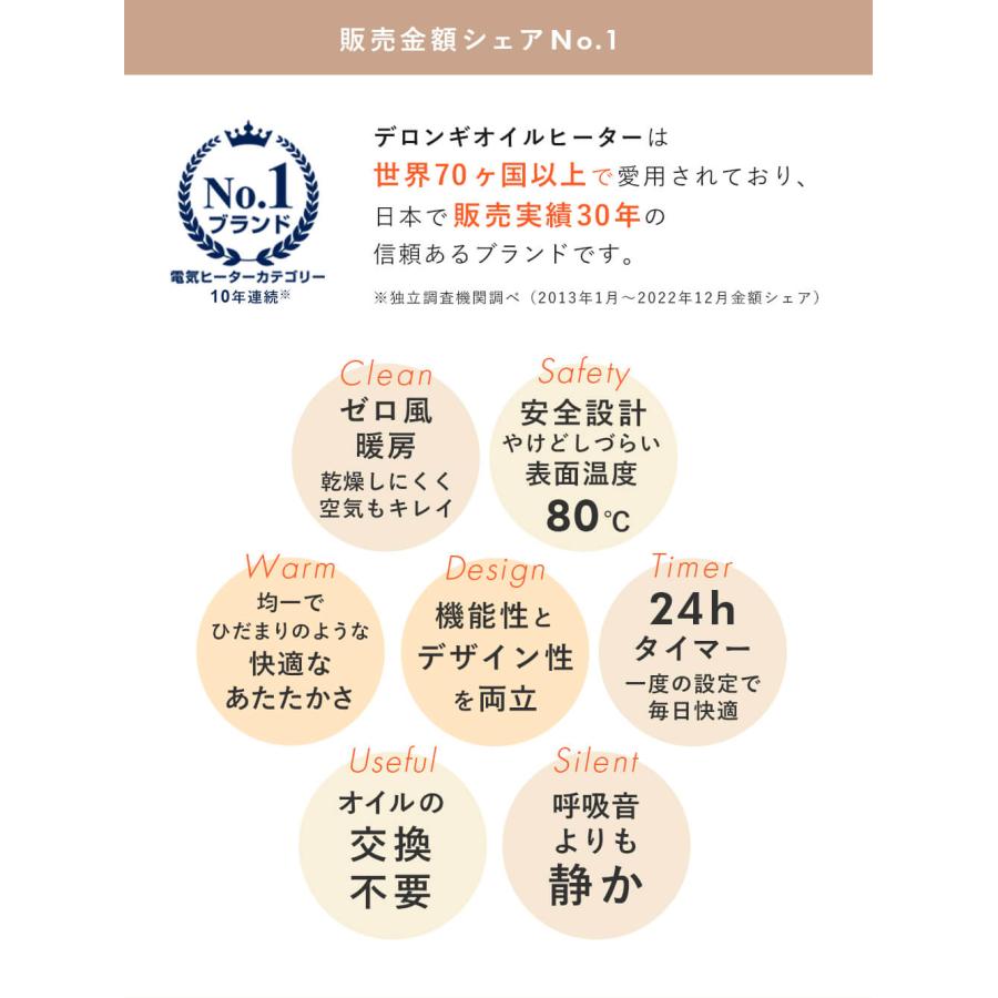 デロンギ（DeLonghi） オイルヒーター 暖房 防寒 安全 節電 冬 ヴェル