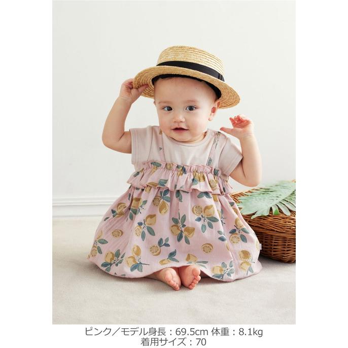 mocmof（モクモフ） ロンパース カバーオール 女の子 半袖 70 80