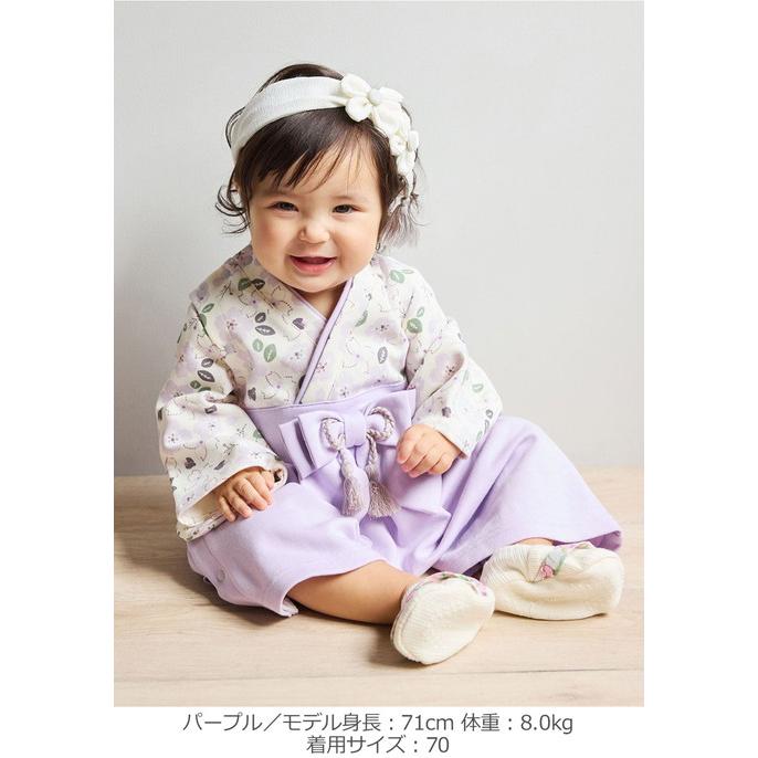 ANGELIEBE（エンジェリーベ） ベビー服 袴ロンパース 男の子 女の子 70