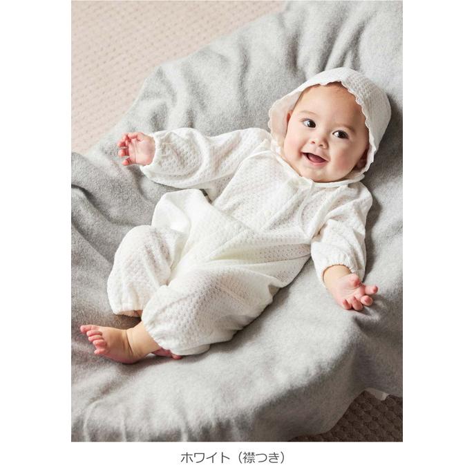 ベビー服 セレモニードレス レーシーニットドレス 帽子 セット お宮参り 男の子 女の子 長袖 日本製 退院着 50 60 70の画像