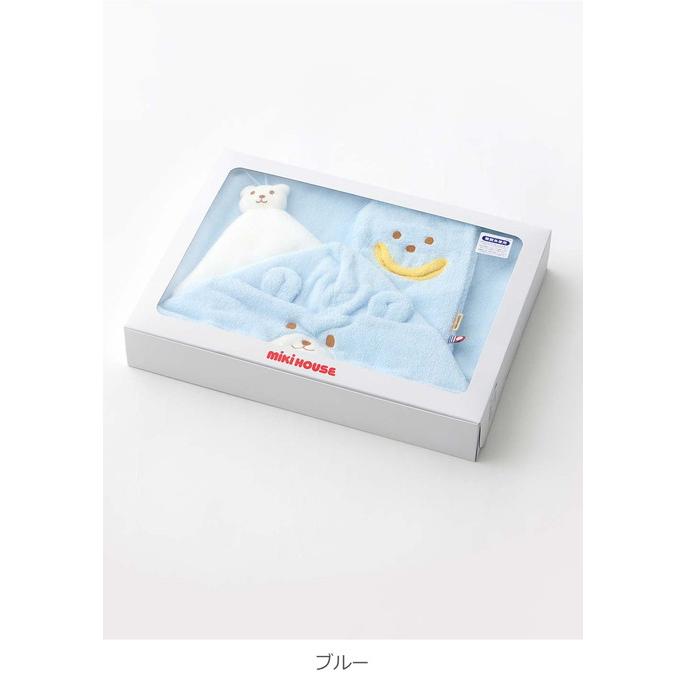 ベビー バス 無撚糸バスポンチョセット 出産祝い ギフト プレゼント ミキハウス 赤ちゃん 出産準備 男の子 女の子 エンジェリーベの画像