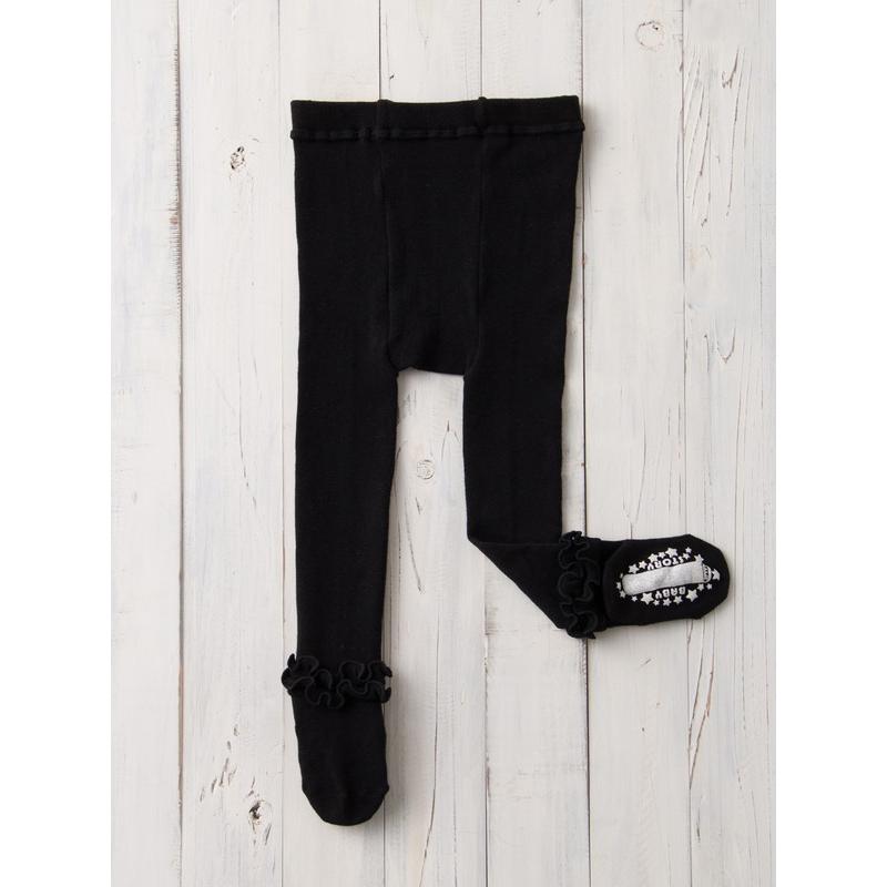 未使用のエルメスのベビータイツ　無地　4枚セット すべり止め付き タイツ 95と105cm 白 黒 無地☆メール便2点まで配送可