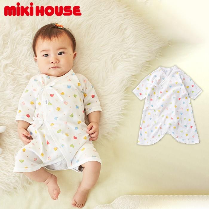 長袖コンビ肌着 日本製 ミキハウス コンビ肌着 ベビー 肌着 下着