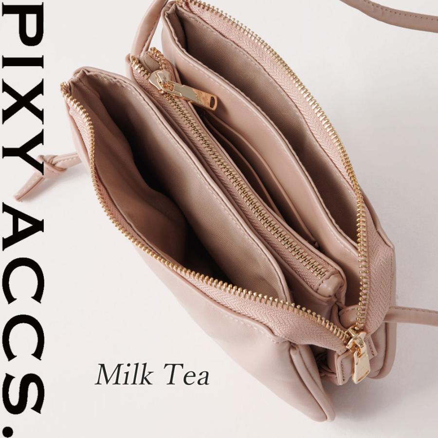 保証付 返品OK 日本正規代理店 PIXY ACCS. ピクシーアックス PX230012 レディース ソフトレザー ロゴ ショルダーバッグ ミニバッグ 台湾 〓注柔軟迷〓包_12