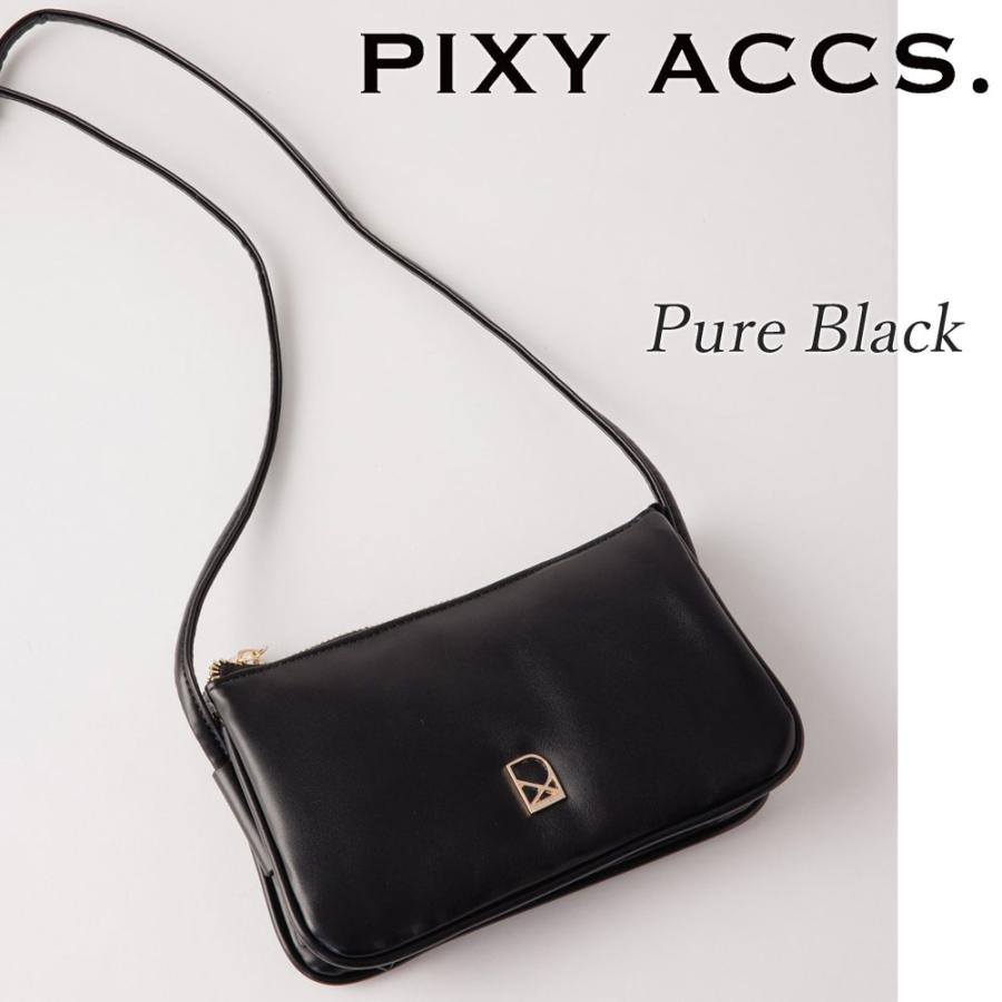 保証付 返品OK 日本正規代理店 PIXY ACCS. ピクシーアックス PX230012 レディース ソフトレザー ロゴ ショルダーバッグ ミニバッグ 台湾 〓注柔軟迷〓包_14