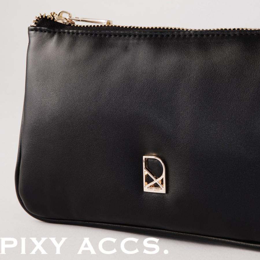 保証付 返品OK 日本正規代理店 PIXY ACCS. ピクシーアックス PX230012 レディース ソフトレザー ロゴ ショルダーバッグ ミニバッグ 台湾 〓注柔軟迷〓包_15