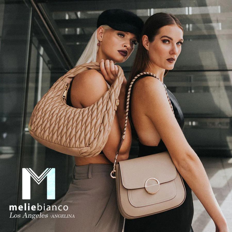 限定品 2024 Melie Bianco（メリービアンコ） BC3220 Sophia Recycled Vegan Shoulder レディース ポップコーン キルティング ショルダーバッグ 三日月 トートバッグ 高級ヴィーガンレザー ビーガン ヘイリービーバー 30代 40代 20代 50代 ハーフムーンバッグ ボッテガ melie bianco（メリービアンコ） 限定品 BC3220 Sophia Recycled Vegan